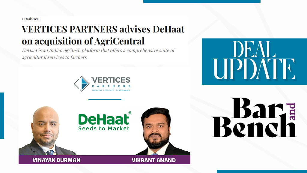 VERTICES PARTNERS advises DeHaat on acquisition of AgriCentral