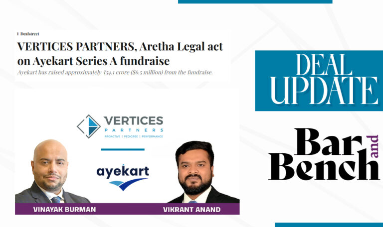 VERTICES PARTNERS, Aretha Legal act on Ayekart Series A fundraise